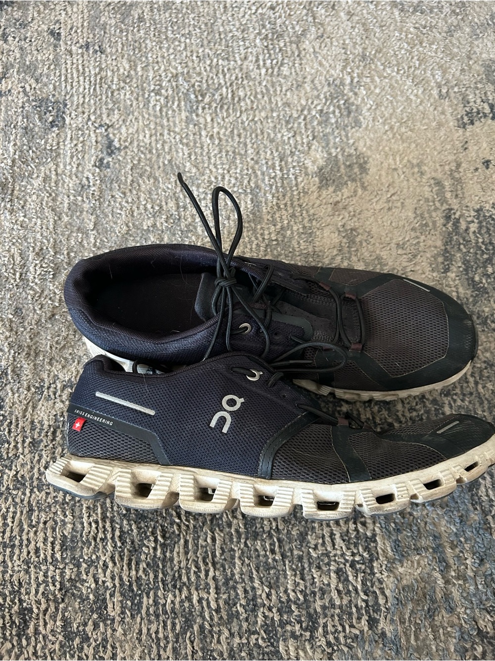 Men’s On Cloud Shoes — Black with White Sole
